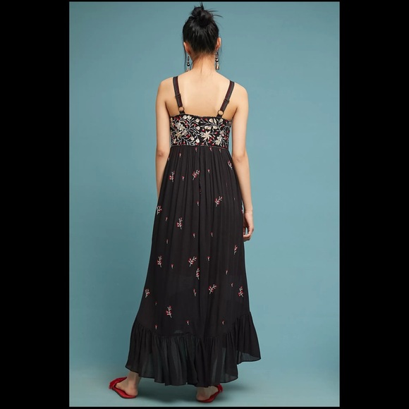 Anthropologie Fiona embroidered maxi dress - L - Picture 3 of 9